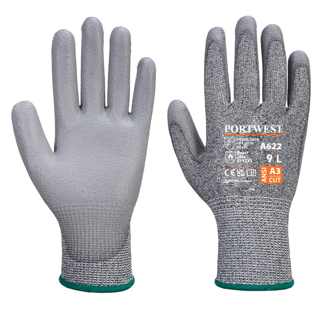 A622 - Gant anti-coupures MR, avec paume en PU Gris