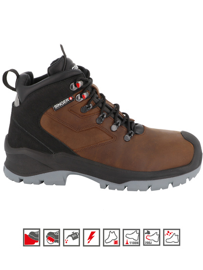 S3 WR SRC. TIGE CUIR NUBUCK HYDROFUGE. CHAUSSANT LARGE - SINGER Safety