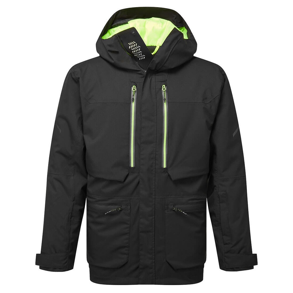B184 - Top laine mérinos 1/4 Zip Noir