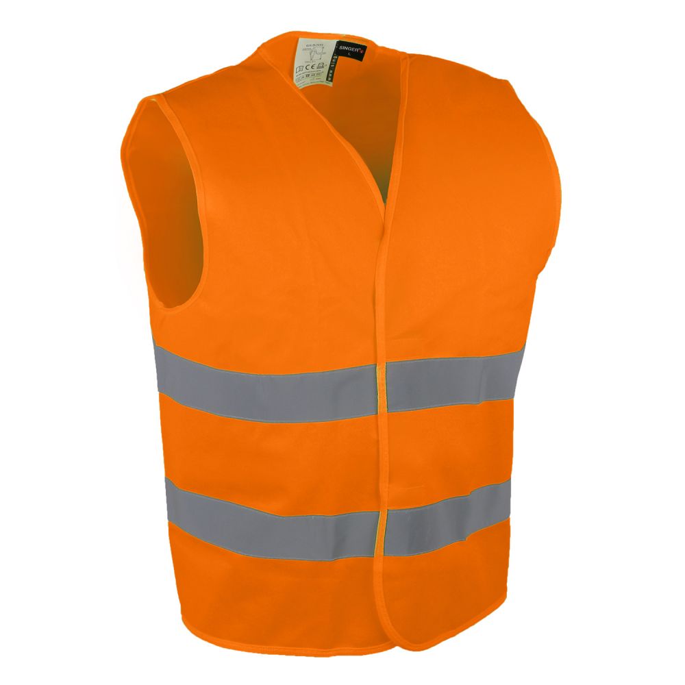 GILO - Gilet HAUTE VISIBILITE POLYSTER FERMETURE AUTO-AGRIPPANTE - SINGER Safety