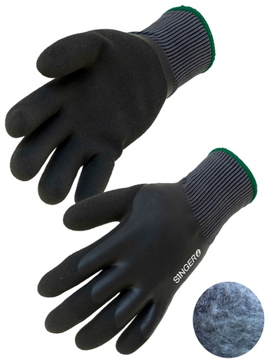 [CLAT57] CLAT57 - GANTS NYLON ENDUITS LATEX DOUBLE COUCHE.DOUBLÉ ACRYLIQUE.