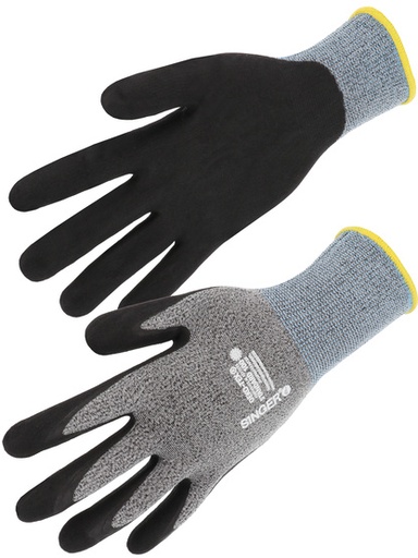 [NYMFIT03] NYMFIT03 - Gants de protection GANT NITRILE MOUSSE. SANS PICOTS. DOS AÉRÉ. JAUGE 15  - SINGER Safety