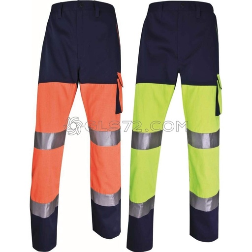 [PHPA2] PANTALON DE TRAVAIL HAUTE VISIBILITÉ PANOSTYLE EN POLYESTER / COTON - DELTA PLUS
